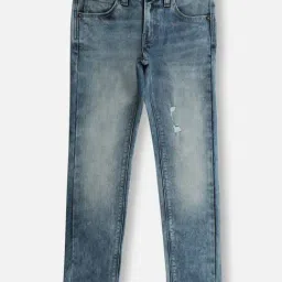Pepe Jeans Boys Light Indigo Blue Distressed Jeans-picture-42