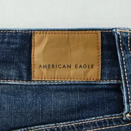 American Eagle Outfitters Blue Heavily Washed Jeans image 4