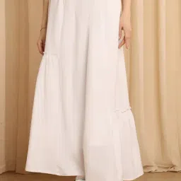 NEUDIS White Cotton Ankle Length Skirt-picture-32