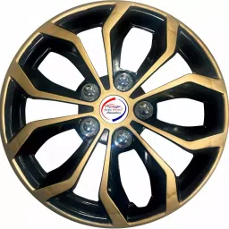 Auto Pearl gDC36 R15  381 mm(15 Inch) Press Type Wheel Hubcap with Retention Ring Glossy Golden DC Wheel Cover for Volkswagen Polo 1.0 MPI Comfortline Petrol (Set of 4) image 2