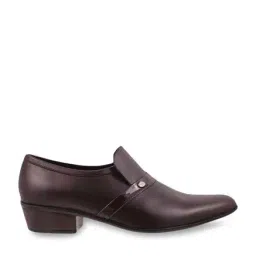 Metro Men's Maroon Formal Slip-Ons image 2