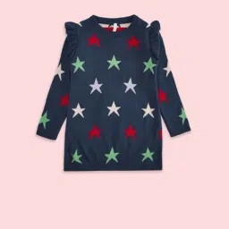 Pantaloons Junior Navy Printed Full Sleeves Sweater-picture-12