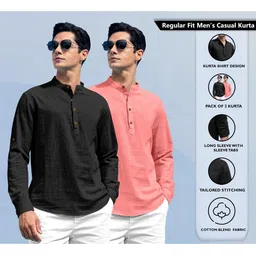 ZELINCO Men Thread Work Kurta image 3