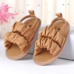 Cute Walk by Babyhug Booties with Back Strap - Beige-picture-27