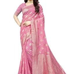 Florence Woven Design Zari Pure Cotton Banarasi Saree-picture-28