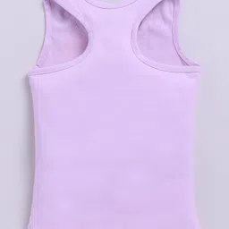 Biskid Cotton Disney Mickey & Friends Featuring Sleeveless Minnie Mouse Printed Top - Purple image 3