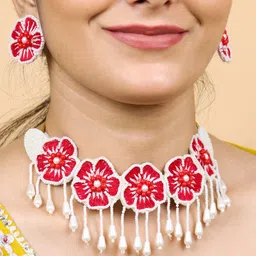 Tipsy closet Women Red Jewellery Set-image-18