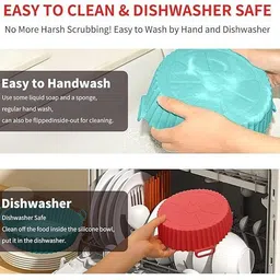 cuzwave Reusable Baking Tray | Silicone Air Fryer Basket & Baking Tray | 2 Pcs Air Fryer image 5