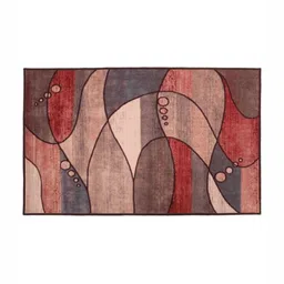 MODEFE Red Abstract Anti-Skid Nylon Carpet image 5