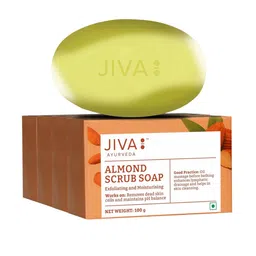 Jiva Set Of 4 Ayurveda Almond Scrub Soap -100 g Each-image-20