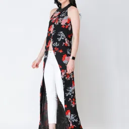 Scorpius Black Embellished Long Top image 4