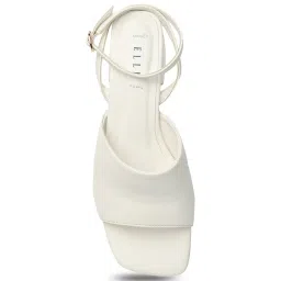 Elle Women's White Ankle Strap Sandals image 4