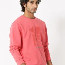 Rare Rabbit Red Regular Fit Graphic Sweatshirt image 4