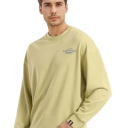 Rare Rabbit Green Boxy Fit Typography Sweatshirt image 4