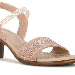 Bata Women's DEVA SWOROSKI E 24 Pink Ankle Strap Sandals image 4