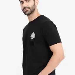 Rare Rabbit Black Regular Fit Graphic T-Shirt image 4