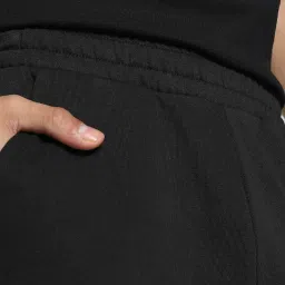 Puma Black Cotton Regular Fit Texture Sports Shorts image 4