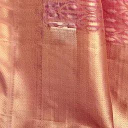 Satrani Pink Woven Saree With Unstitched Blouse image 4