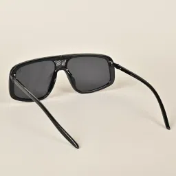 Voyage Black Wayfarer UV Protection Unisex Sunglasses image 4