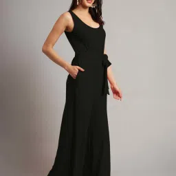 Brinns Black Cotton Regular Fit Jumpsuit image 4