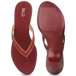 Inc.5 Women's Maroon Thong Sandals image 4