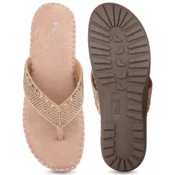 Inc.5 Women's Rose Gold Thong Wedges image 4