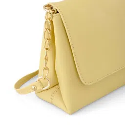 Fastrack Structured Yellow Solid Small Sling Handbag for Women image 4
