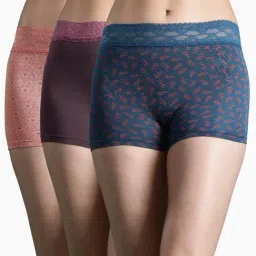 Leading Lady Multicolor Printed Boy Shorts - Pack of 3-picture-13