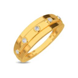 Kisna Diamond & Gold Jewellery Ethan 18k (750) Diamond & Gold Ring For Men-picture-43