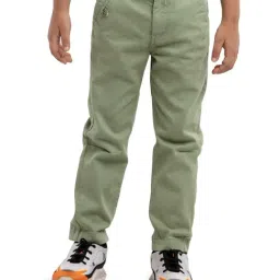 Under Fourteen Only Kids Olive Regular Fit Trousers-image-86