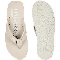 Bata Men's ORTHO-AW16 E Beige Flip Flops image 4