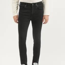 United Colors of Benetton Black Tapered Fit Solid Jeans-image-43