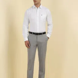 Allen Solly White Slim Fit Solid Shirt image 4