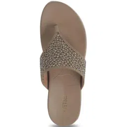 Metro Women's Beige Thongs image 4
