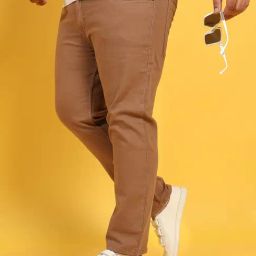 Instafab Plus Brown Regular fit Plus Size Jeans-picture-26