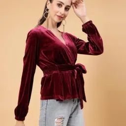 Mafadeny Fusia Pink Regular Fit Top image 4