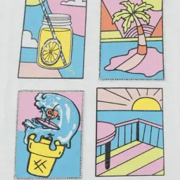 R&B Kids White Graphic Print Regular Fit T-Shirt image 5