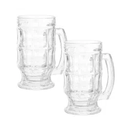 Troveas Clear Oaken Beer Mug - Set of 2 (400 ml) image 4