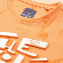 Allen Solly Boys Orange Cotton Graphic T-Shirt image 4