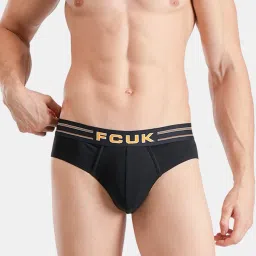 FCUK Multi-Color Cotton Blend Solid Briefs Pack of 2 image 4