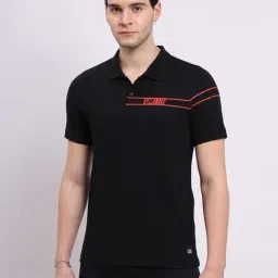 Lee Black Slim Fit Printed Polo T-Shirt-picture-33