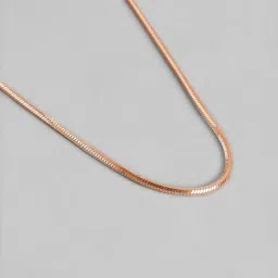 Zavya 925 Silver Sleek Serpent Rose Gold Plated Chain for Men image 4