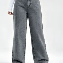 The Rivvrs co Women Straight Fit High-Rise Heavy Fade Jeans-picture-19