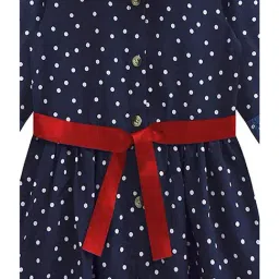 A.T.U.N. Navy & White Printed Full Sleeves Shirt Dress image 3