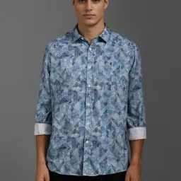 Louis Philippe Blue Slim Fit Printed Shirt-picture-43