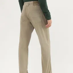 United Colors of Benetton Beige Tapered Fit Solid Jeans image 2