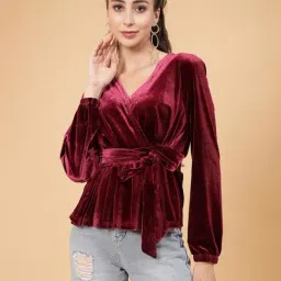 Mafadeny Fusia Pink Regular Fit Top image 3