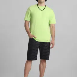 Jack & Jones Jet Black Cotton Regular Fit Checks Shorts image 5