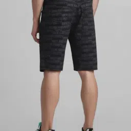 Jack & Jones Jet Black Cotton Regular Fit Checks Shorts image 2
