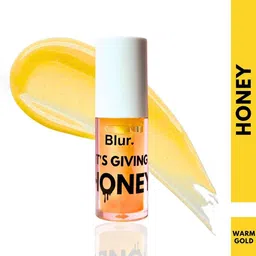 BLUR INDIA It's Giving Honey Juicy Lip Oil With Hyaluronic Acid - 3.5ml - Honey (Warm Gold image 2